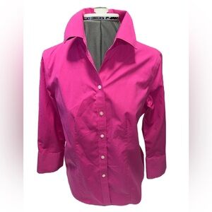 Talbots Fuchsia Pink Button-Down Women’s Shirt Size 4